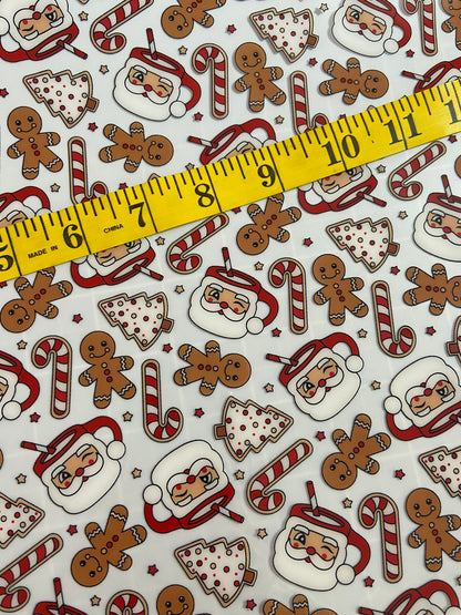 Santa and Gingerbreads - Clear TPU 12"x 52"