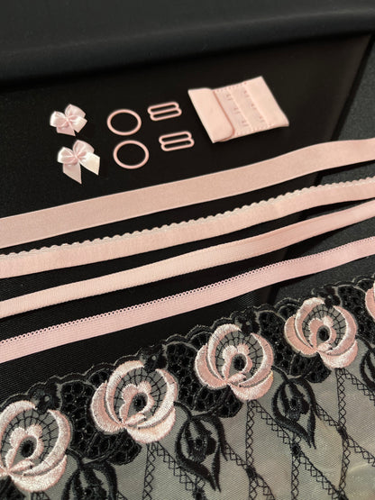 Bra Making Kit - Pink Roses