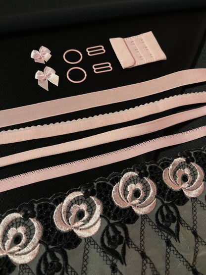 Bra Making Kit - Pink Roses