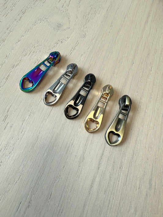 Standard Heart Zipper Pull - 5 Colors!! (#5 Zipper)