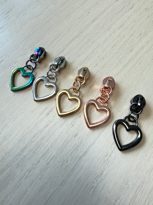 Heart Zipper Pull - 5 Colors!! (#5 Zipper)