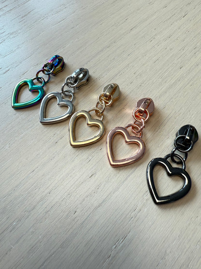 Heart Zipper Pull - 5 Colors!! (#5 Zipper)