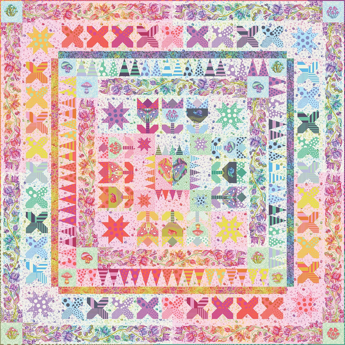 **PRÉCOMMANDE** Kit de courtepointe Gardens of the Galaxy || Down to Earth - Tula Pink