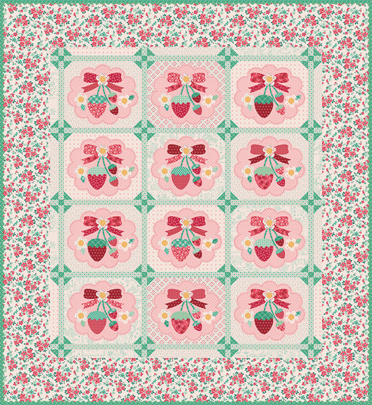 **PRÉCOMMANDE** Kit de Courtepointe Strawberry Crush de Lori Holt
