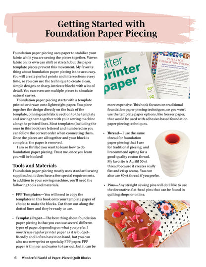 Wonderful World of Paper-Pieced Quilt Blocks - Liza Taylor Book