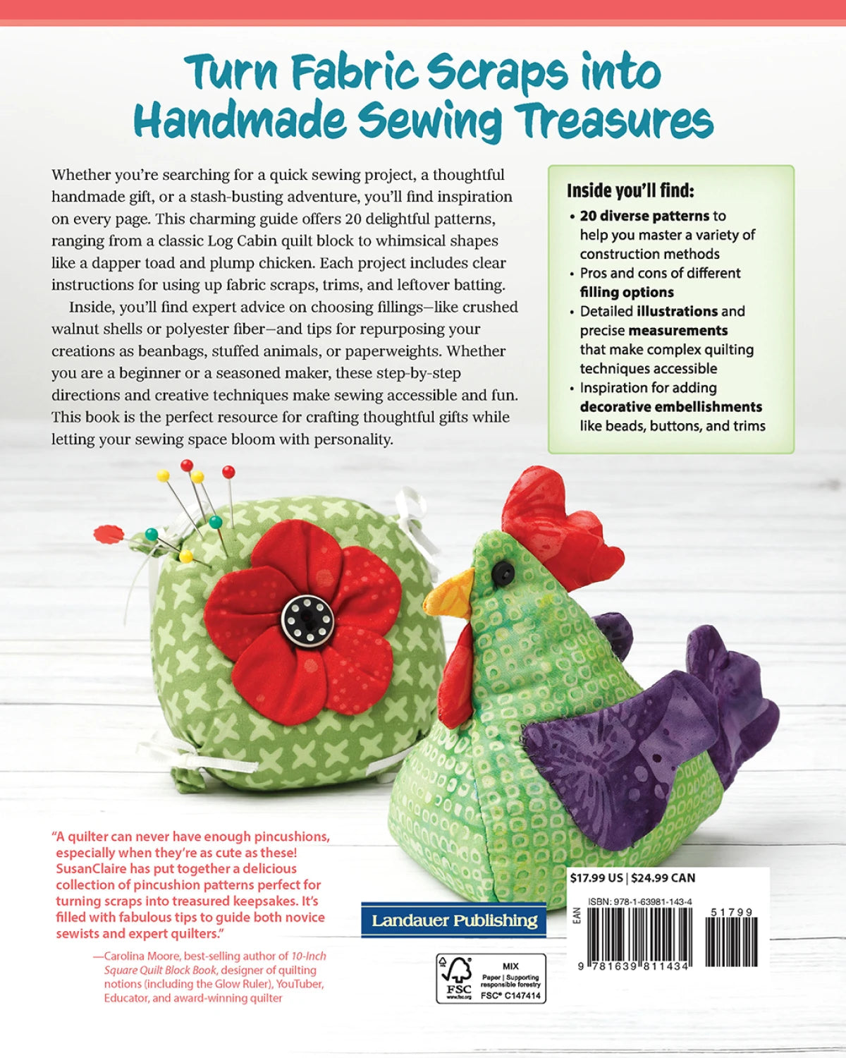 Épinglez tout : 20 leçons de patchwork et de couture pour des pelotes à épingles mignonnes et des créations avec des chutes de tissu