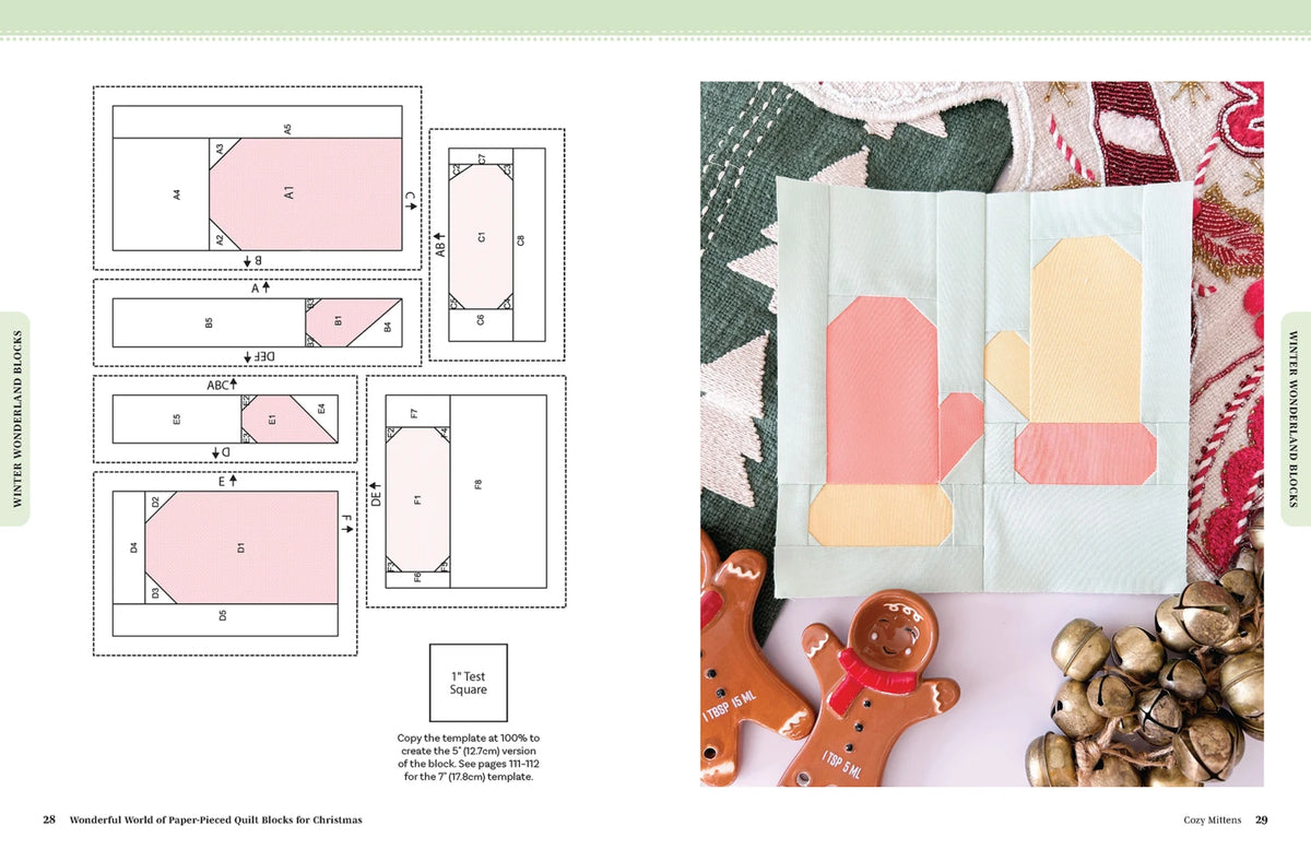 Wonderful World of Paper-Pieced Quilt Blocks for Christmas - Liza Taylor Book