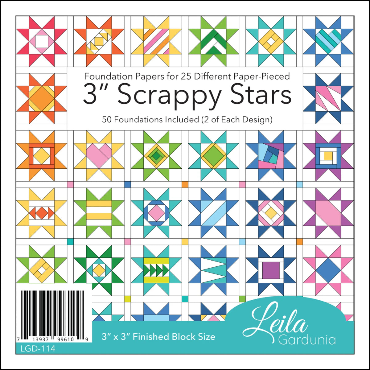 Bloc de fondation pour étoiles « Scrappy Stars » de 3 po - Leila Gardunia Design