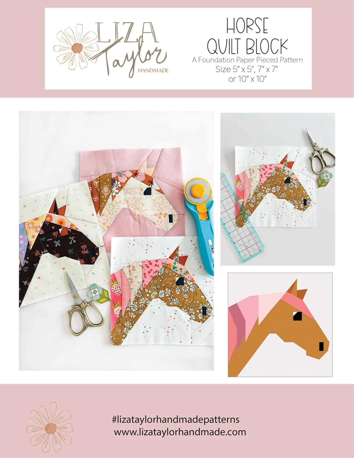 Patron FPP de cheval - Liza Taylor