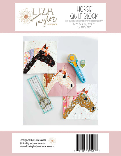 Patron FPP de cheval - Liza Taylor