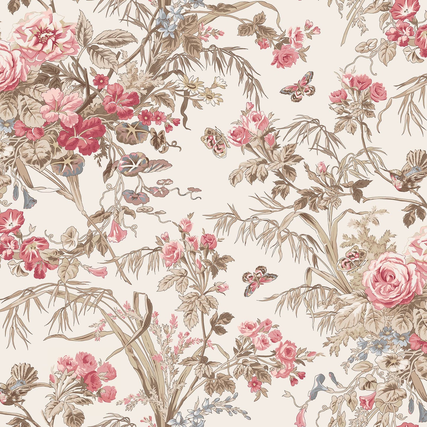 Meadow Blush - Focal Floral (White) - Maywood Studio