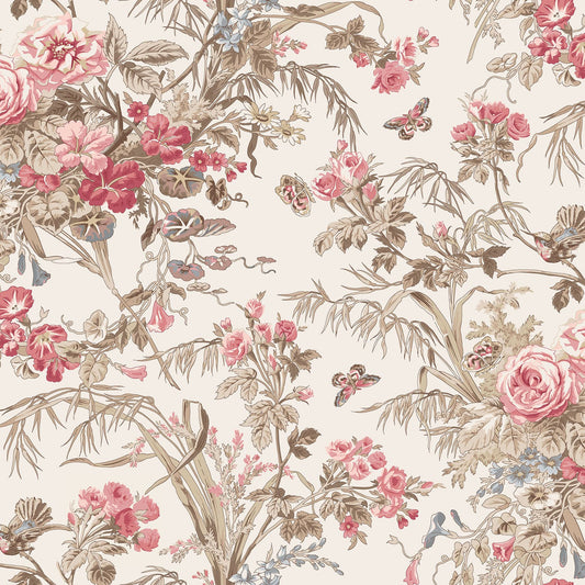 Meadow Blush - Focal Floral (White) - Maywood Studio