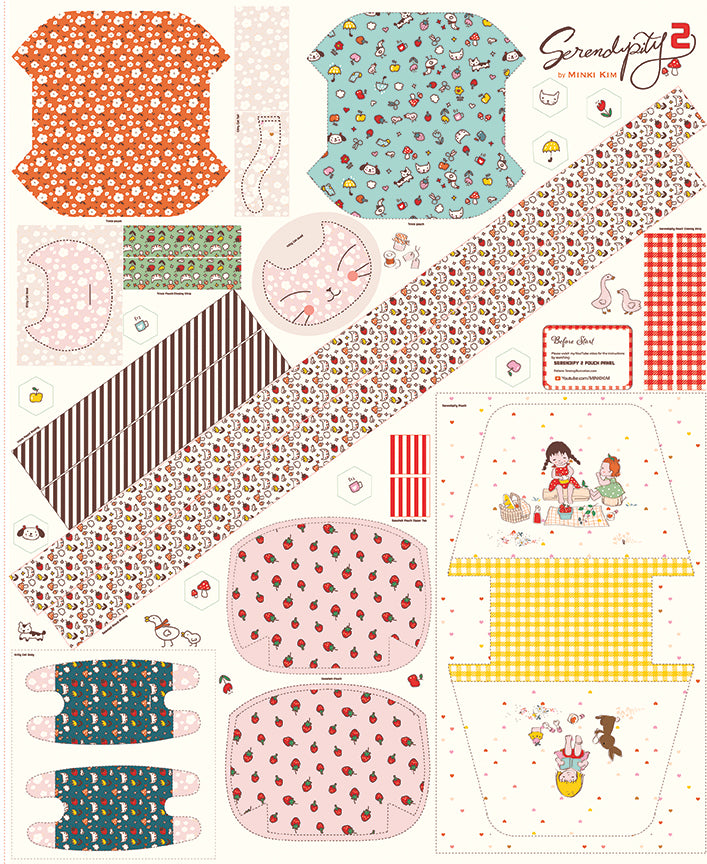 Minki Kim Serendipity 2 - Cotton Bag Panel - Riley Blake Designs