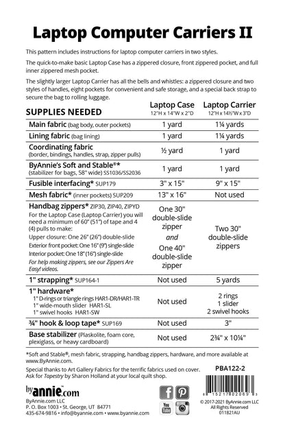Laptop Computer Carriers II - ByAnnie Patterns