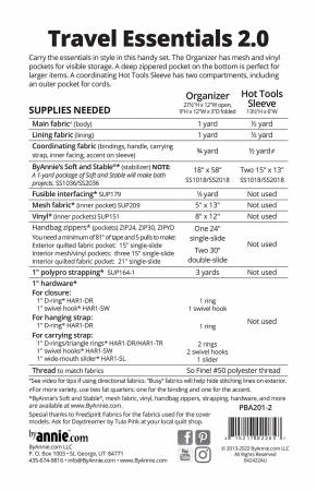 Travel Essentials 2.0 - Byannie Pattern