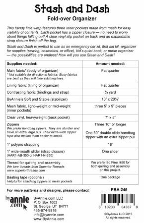 Stash and Dash - ByAnnie Pattern