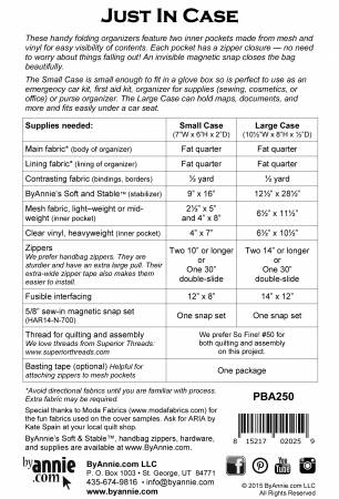 Just In Case - ByAnnie Pattern