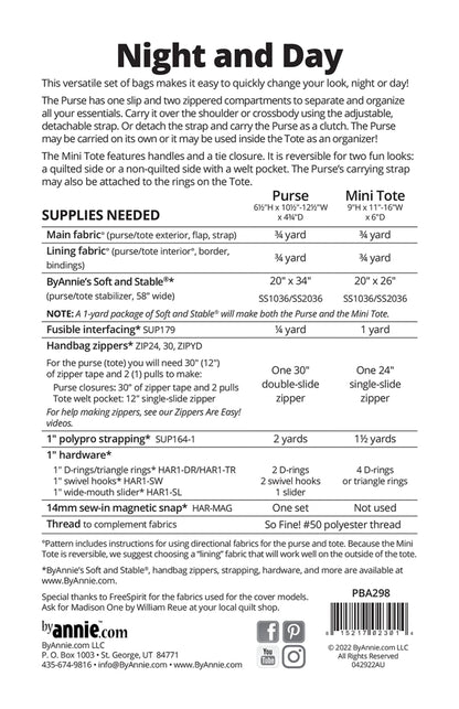 Night and Day - ByAnnie Patterns