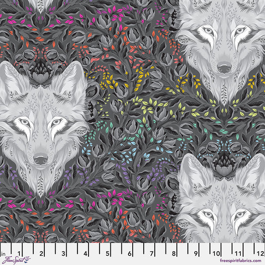 **PRE-ORDER** Tula Pink - Graywork - Wolf of Pink Street (Carbon)