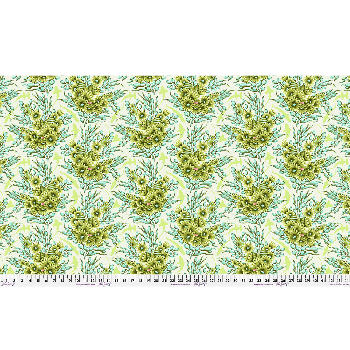 **PRE-ORDER** Tula Pink - Floral Reef - Shadow Sharks (Seagrass)