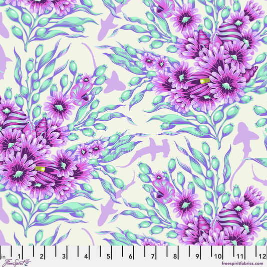 **PRE-ORDER** Tula Pink - Floral Reef - Shadow Sharks (Ultraviolet)