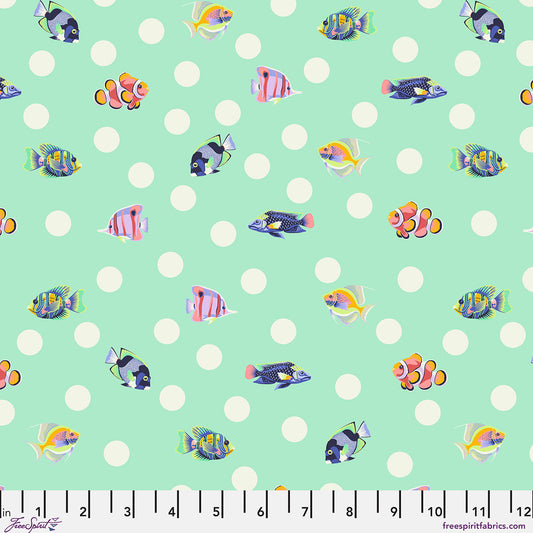 **PRE-ORDER** Tula Pink - Floral Reef - School Crossing (Seafoam)