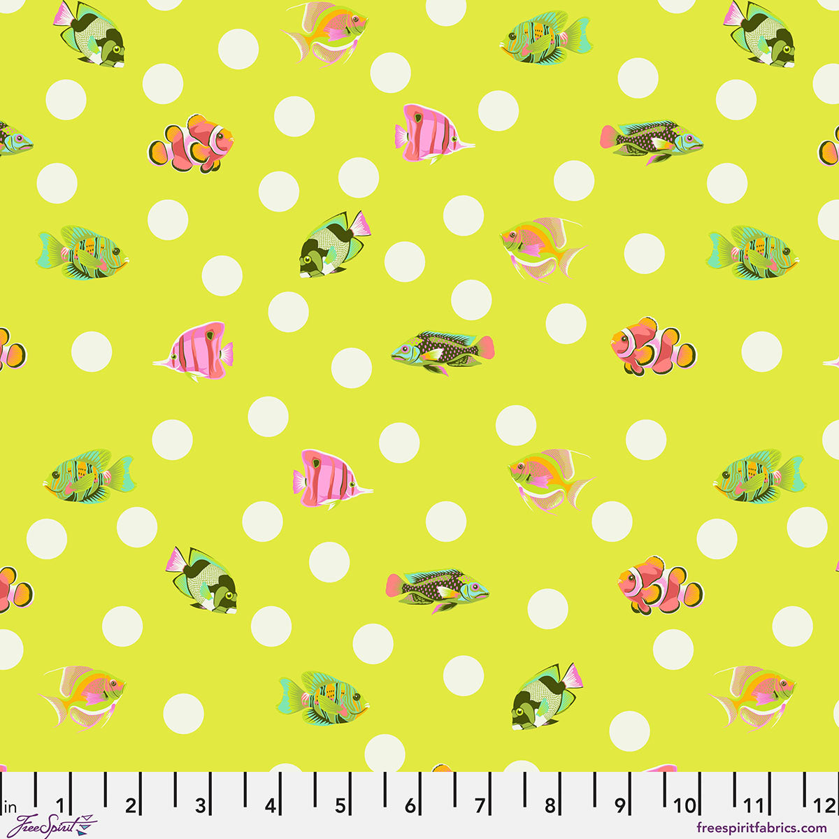 **PRE-ORDER** Tula Pink - Floral Reef - School Crossing (Seagrass)