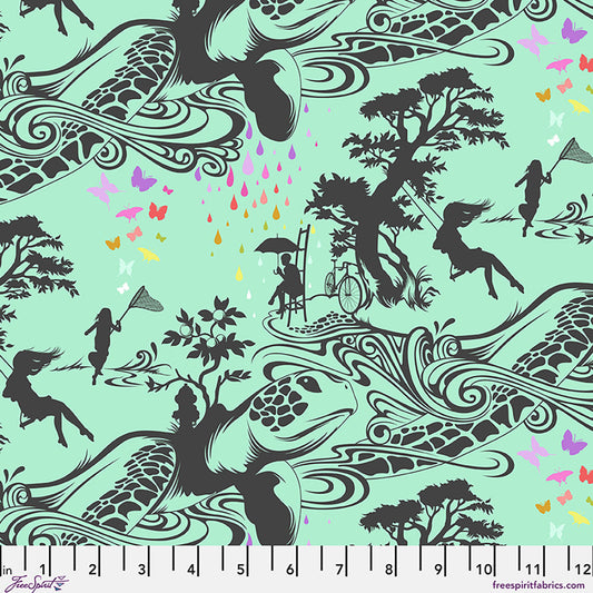 **PRÉCOMMANDE** Tula Pink - Prince Charming Deja Vu - Turtle Bay (Sweetmint)