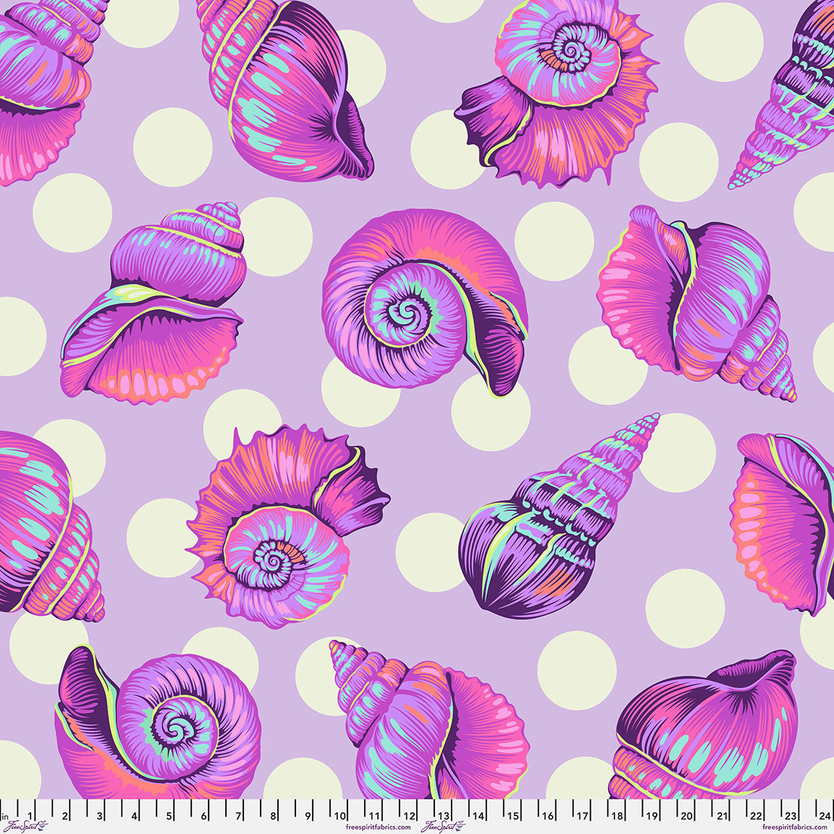 **PRE-ORDER** Tula Pink - Floral Reef 108" Backing - Big Shelly (Ultraviolet)