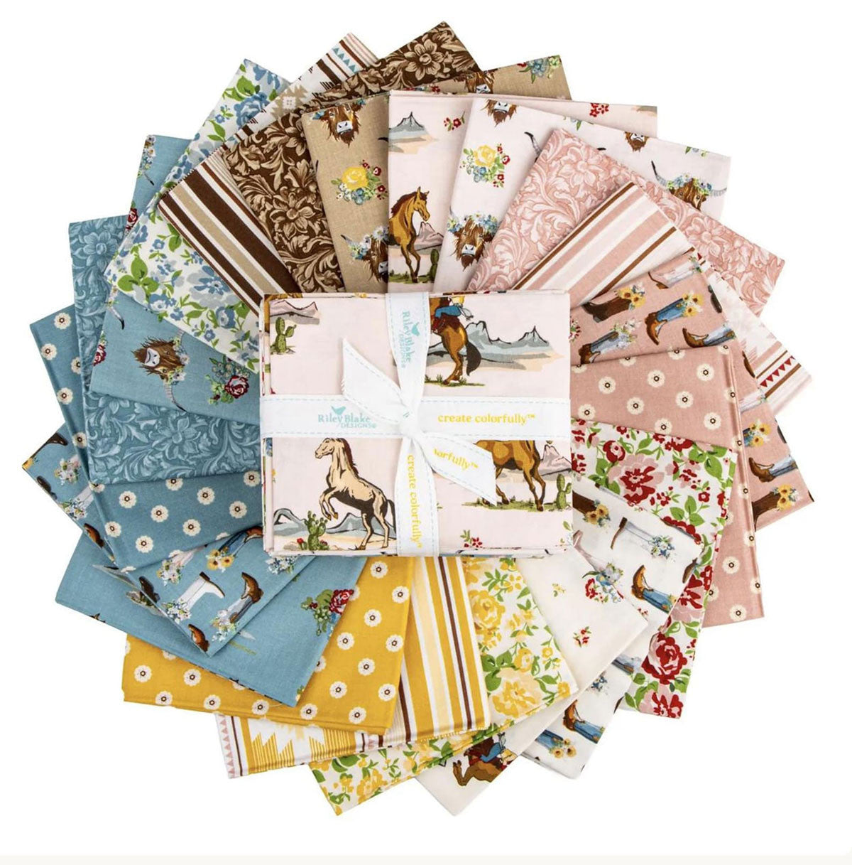 Cowgirl (Echo Park Paper co) - Fat Quarter Bundle 21 pcs  - Riley Blake Designs