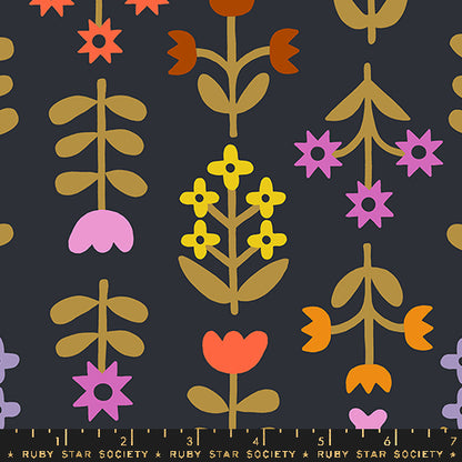 Favorite Flowers Canvas - Black - Ruby Star Society