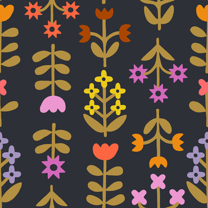 Favorite Flowers Canvas - Black - Ruby Star Society