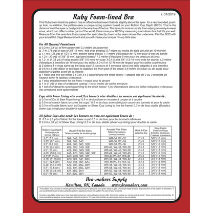 Ruby Full Band Bra Pattern