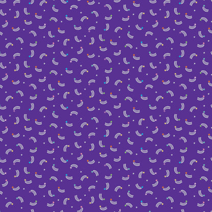 Purple Unicorn Kingdom Shooting Stars - Riley Blake Designs