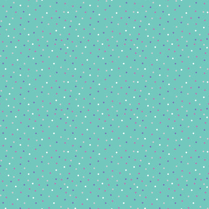 Teal Unicorn Kingdom Dots - Riley Blake Designs