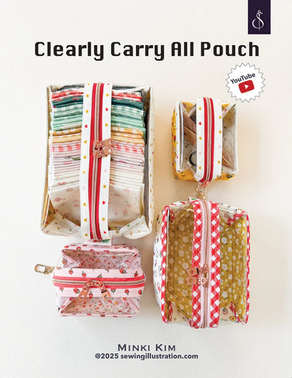 Pochette Minki Kim Clearly Carry All - Motif imprimé en anglais