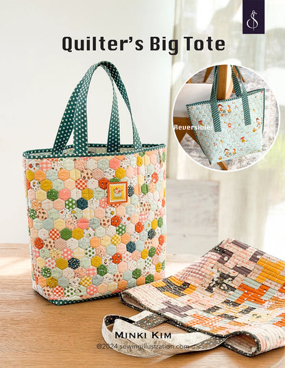 Minki Kim Quilter's Big Tote Pattern - Printed Pattern English