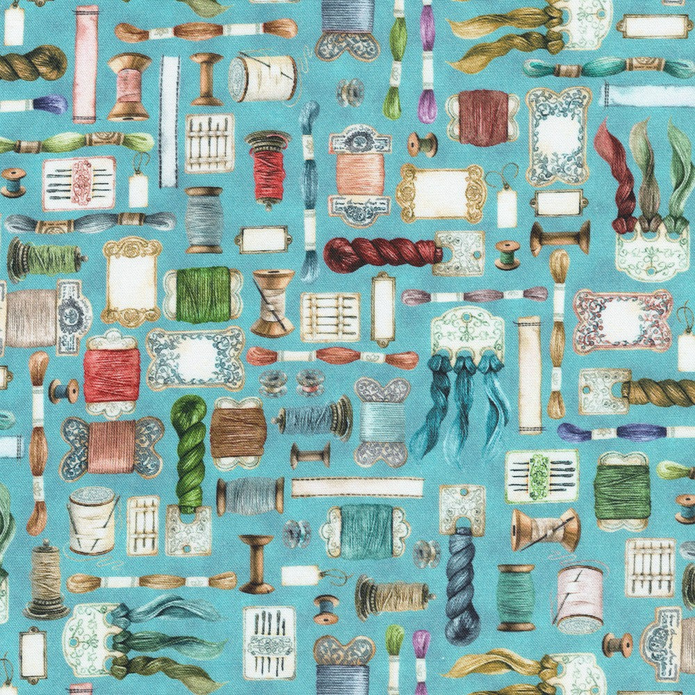 Make It Sew - Embroidery Threads Blue - Robert Kaufman