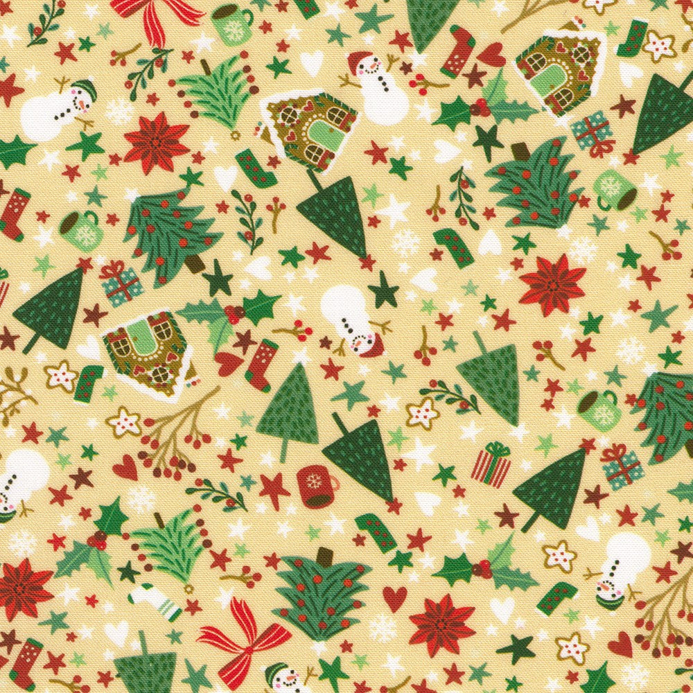 Tiny Tidings - Main Beige - Robert Kaufman