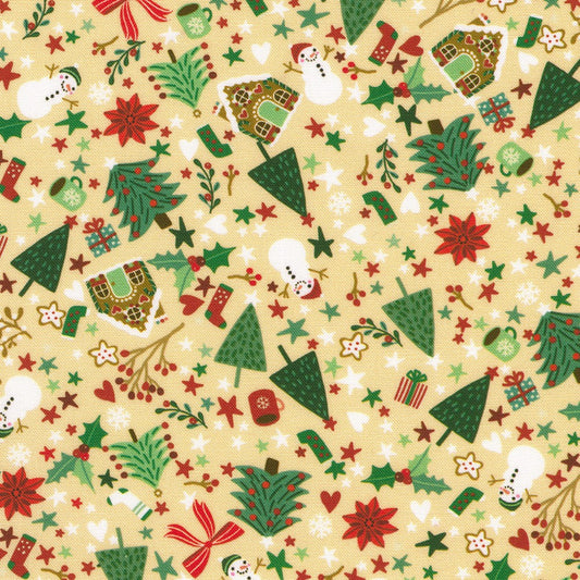 Tiny Tidings - Main Beige - Robert Kaufman