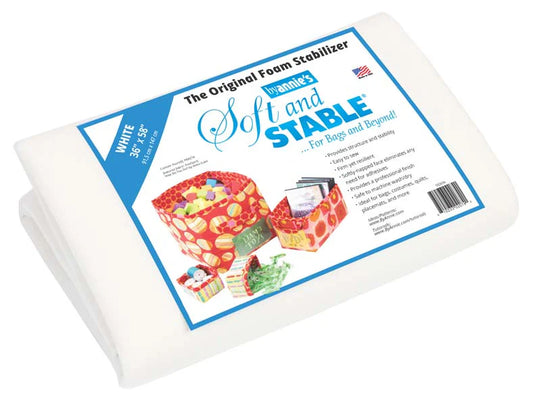 ByAnnie Soft and Stable White 100% Polyester Foam Stabilizer 36in x 58in
