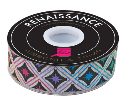 STARGAZER IN METALLIC STORM - 1-1/2" WIDTH (38MM) - TULA PINK ROAR