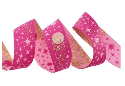 METEOR SHOWER IN BLUSH - 7/8" WIDTH (22MM) - TULA PINK ROAR