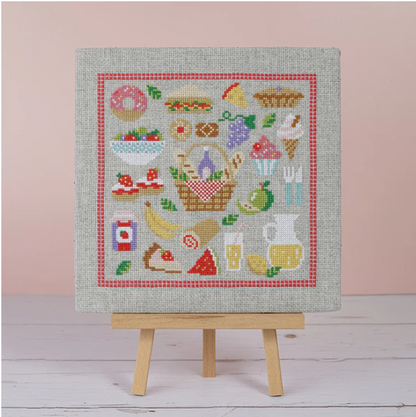 Picnic Party Cross Stitch Kit - Caterpillar Cross Stitch