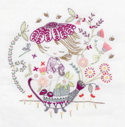 Quand Salomé s'occupe de son jardin - Embroidery kit - Un chat dans l'aiguilles