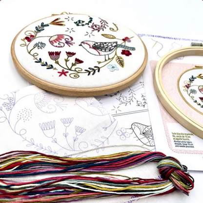 Georges le Rouge Gorge - Embroidery kit - Un chat dans l'aiguilles