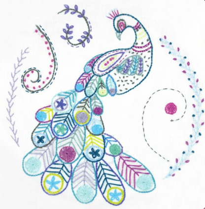 Fier comme un paon - Embroidery kit - Un chat dans l'aiguilles
