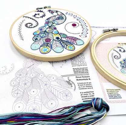 Fier comme un paon - Embroidery kit - Un chat dans l'aiguilles