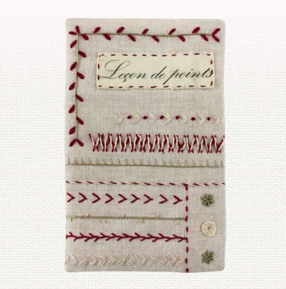 Leçon de points - Embroidery kit - Un chat dans l'aiguilles