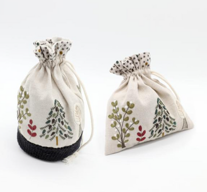 Pochon Sylvestre - Embroidery kit - Un chat dans l'aiguille